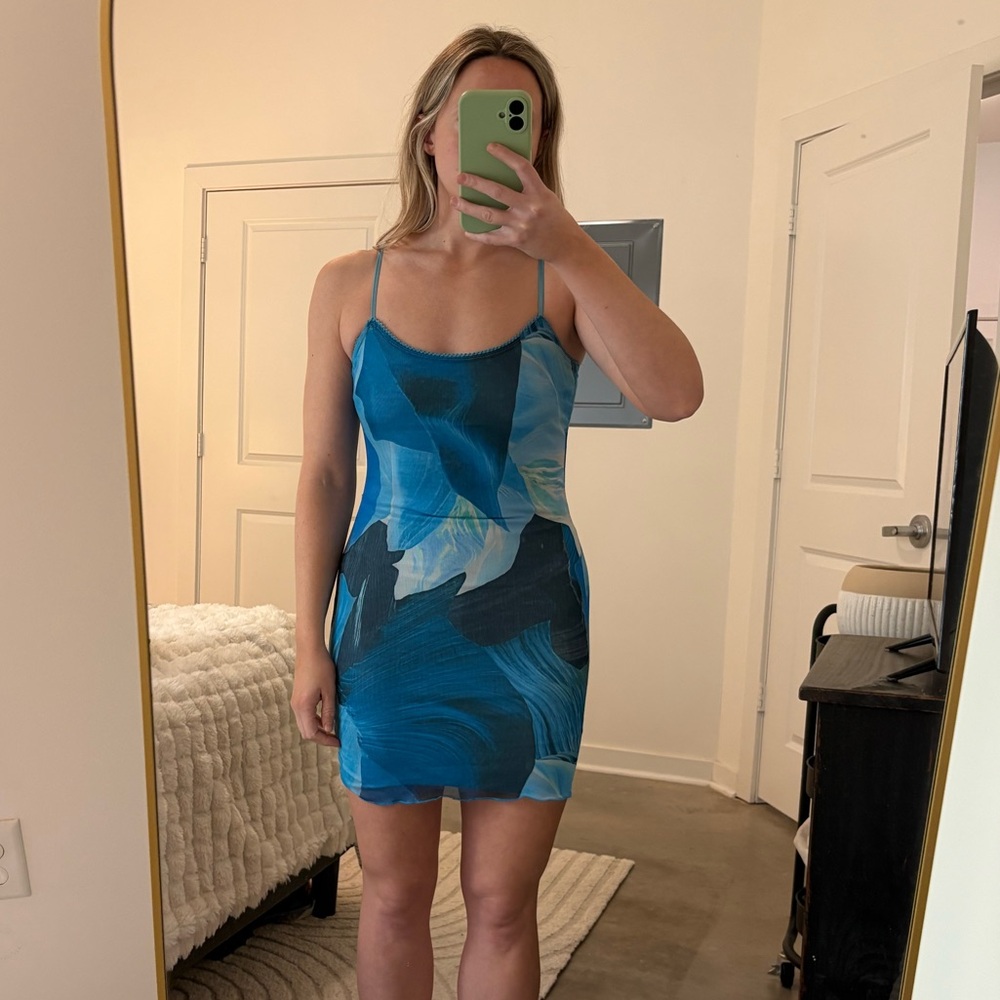 Princess Polly Mini Dress in blue multi